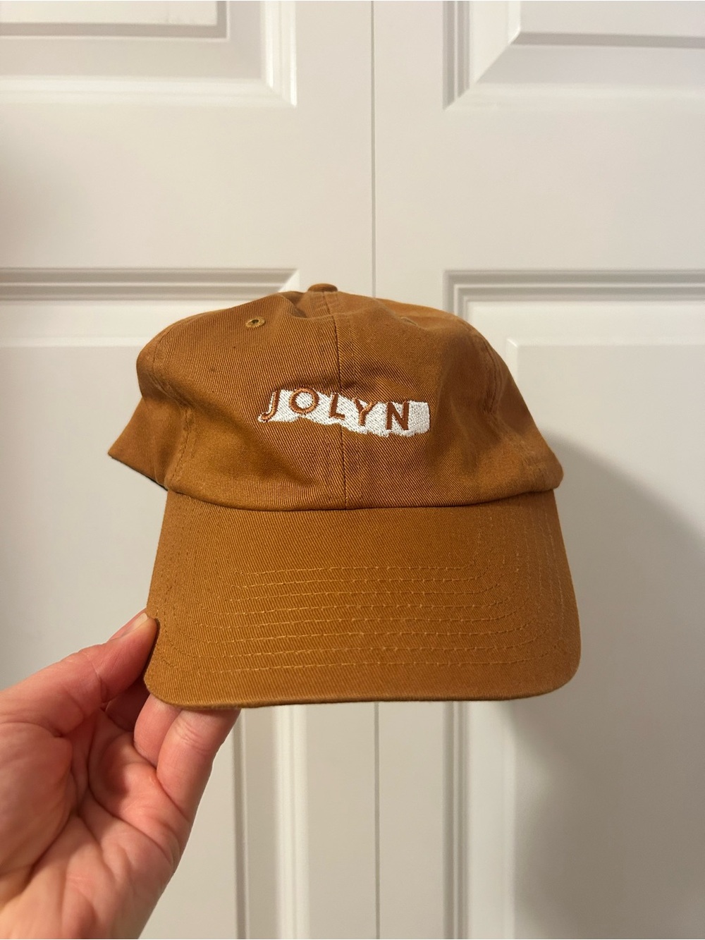 JOLYN Embroidered Orange/Brown Hat